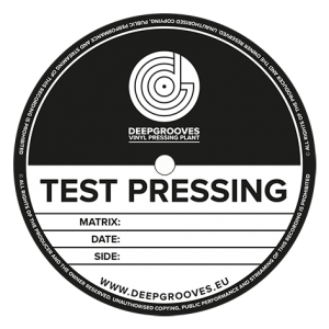 Deepgrooves Test Pressing Label Small